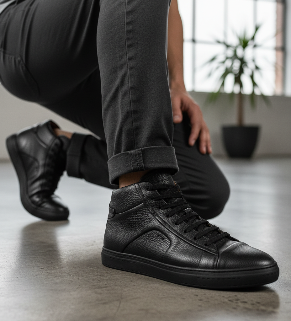 Tenis 019 Caballero Mestizo Grabado Negro Suela TR