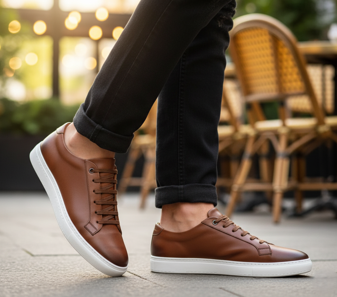 Tenis 025 Caballero Becerro Café Brown Suela TR