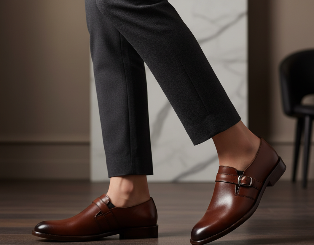 Zapato 1003 Dama Becerro Café Capuchino Suela Cuero