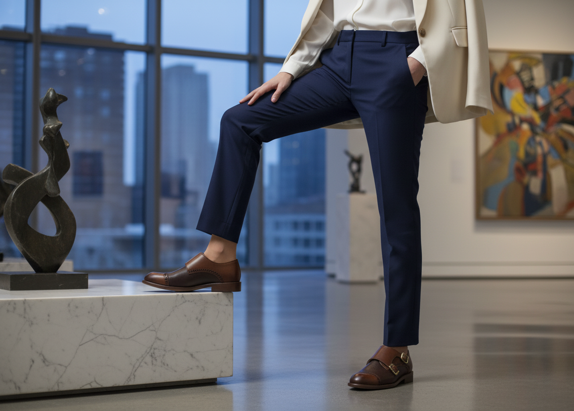 Zapato 1006 Dama Manta Café Capuchino Becerro Suela Cuero