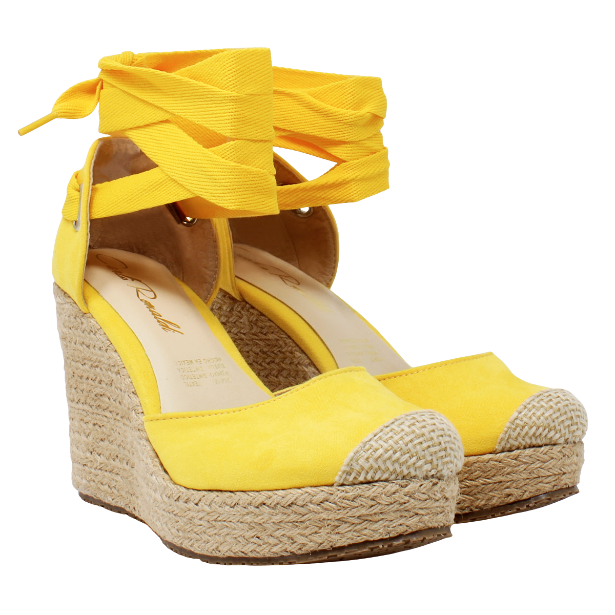 Alpargata 201 Dama Textil Amarillo Suela Sintetica Antiderrapante