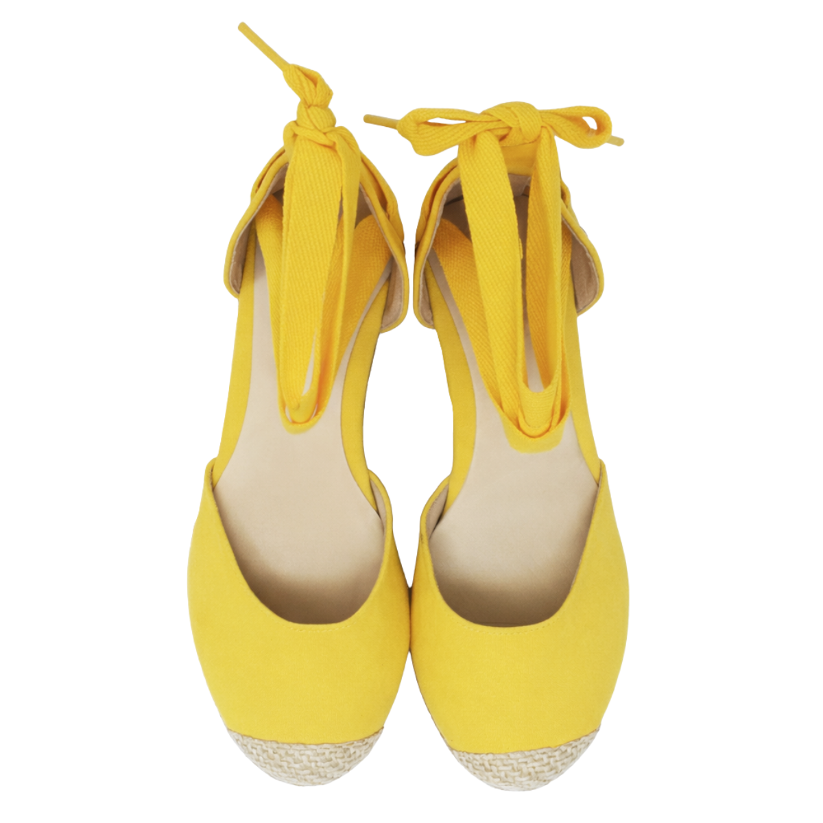 Alpargata 201 Dama Textil Amarillo Suela Sintetica Antiderrapante