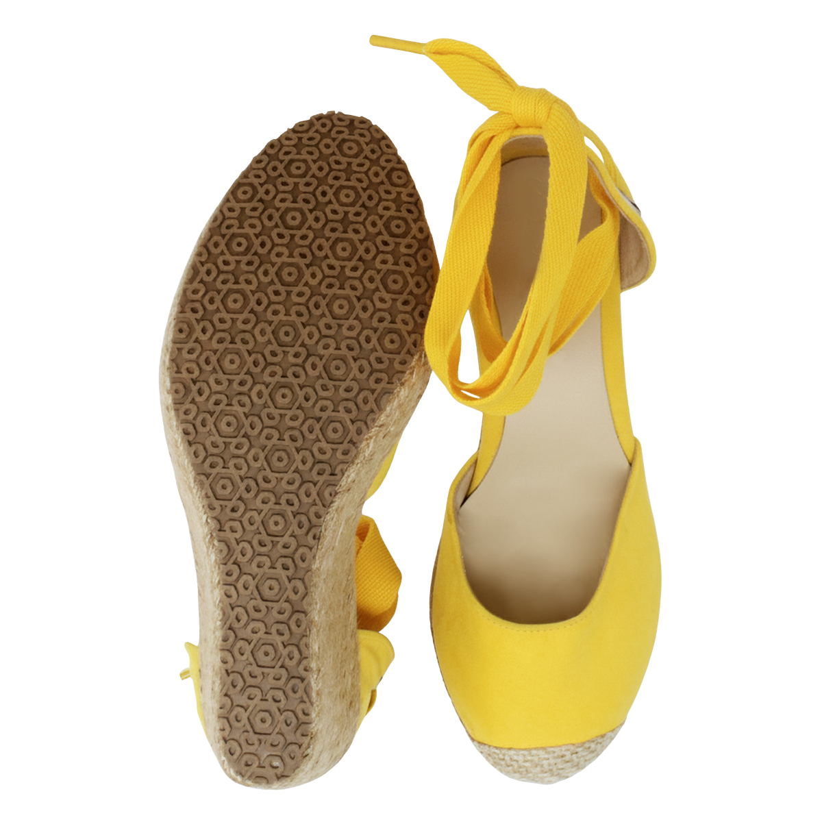 Alpargata 201 Dama Textil Amarillo Suela Sintetica Antiderrapante