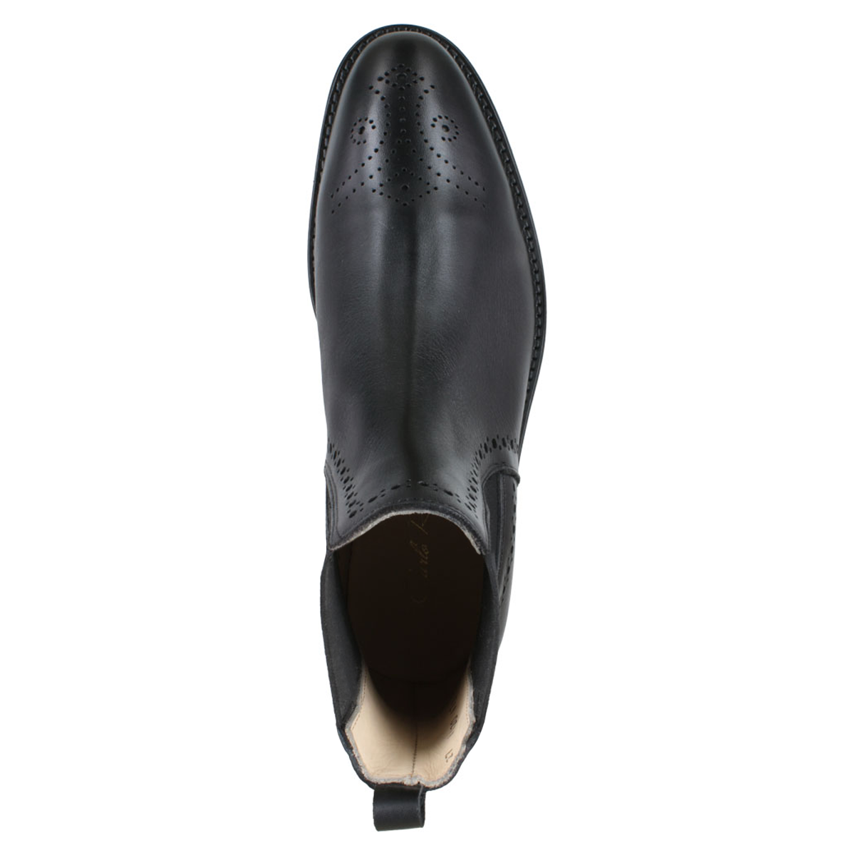 Bota 1120 Caballero Becerro Negro Suela Cuero