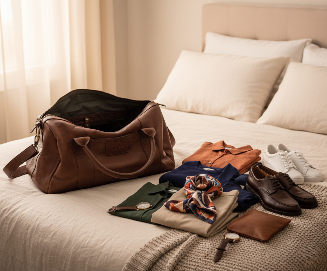 Duffel Bag / Maleta de Viaje Piel Res Premium Café