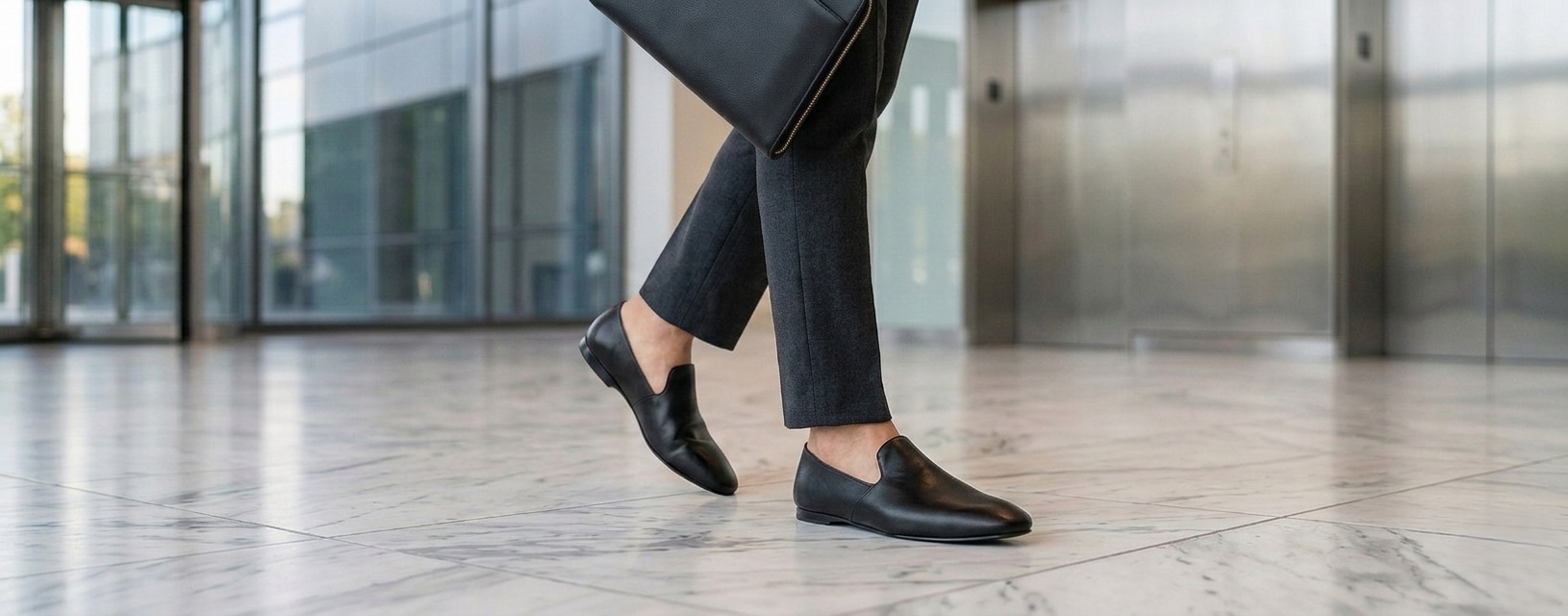 Zapato Caballero Pantufla Mestizo Liso Negro Suela Cuero