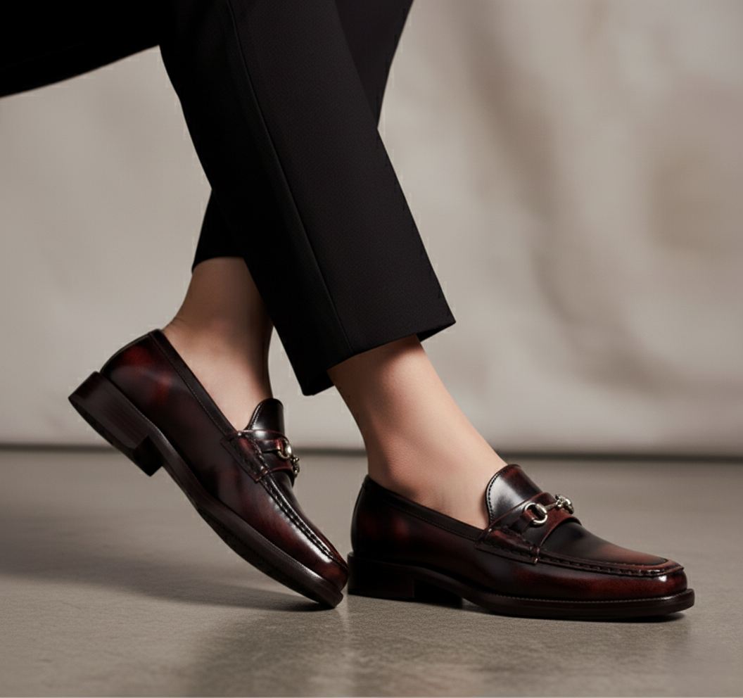 Zapato 1209 Dama Camaleón Café Suela Cuero Injerto