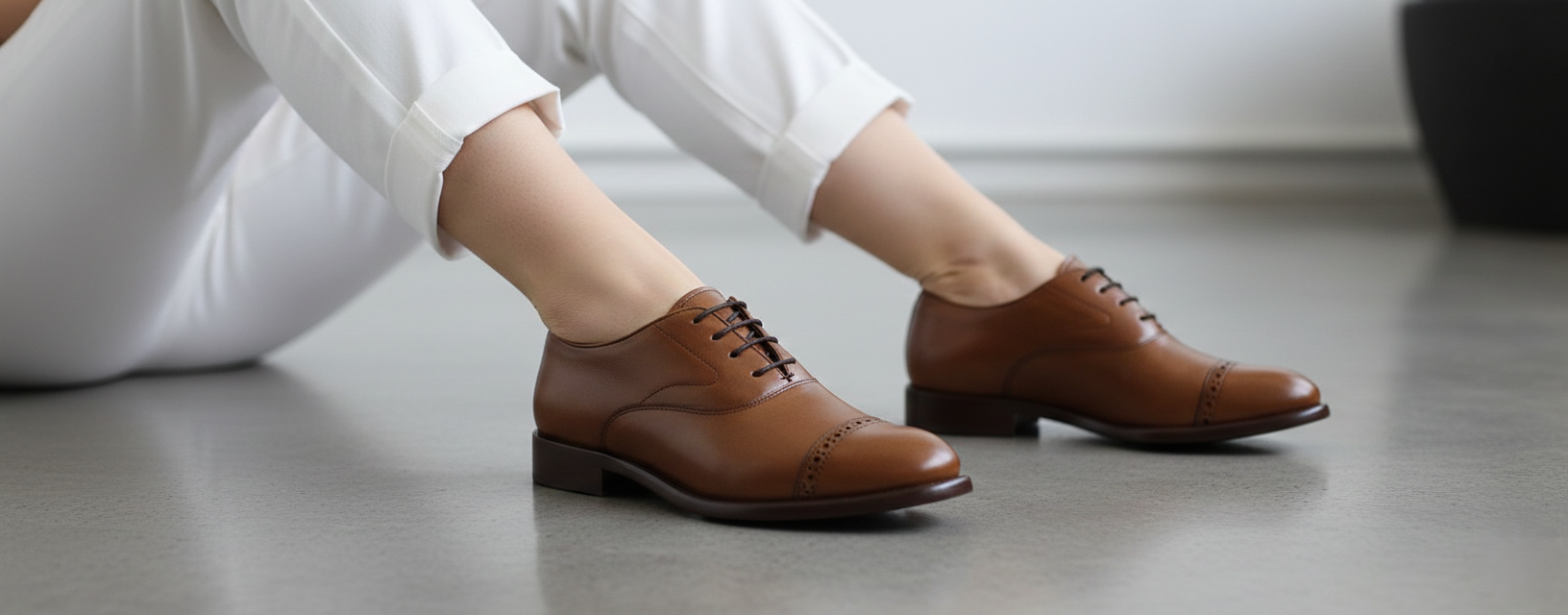 Zapato 1009 Dama Mestizo Liso Miel Suela Cuero