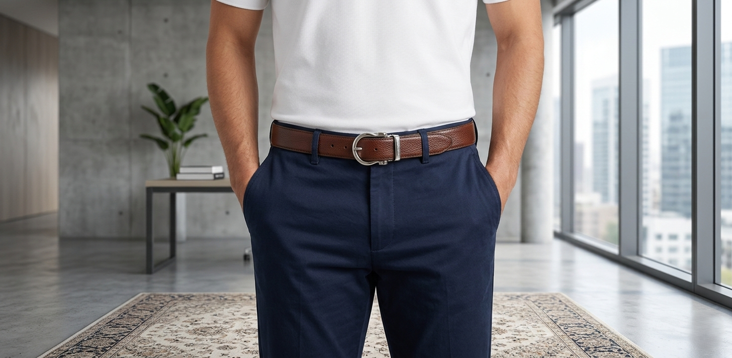 Cinturón 09 Caballero Res Grabada Flotter Café