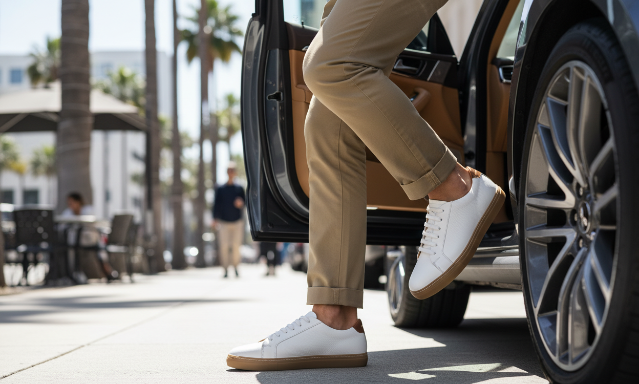 Tenis 027 Caballero Trento Blanco/Cognac Suela TR