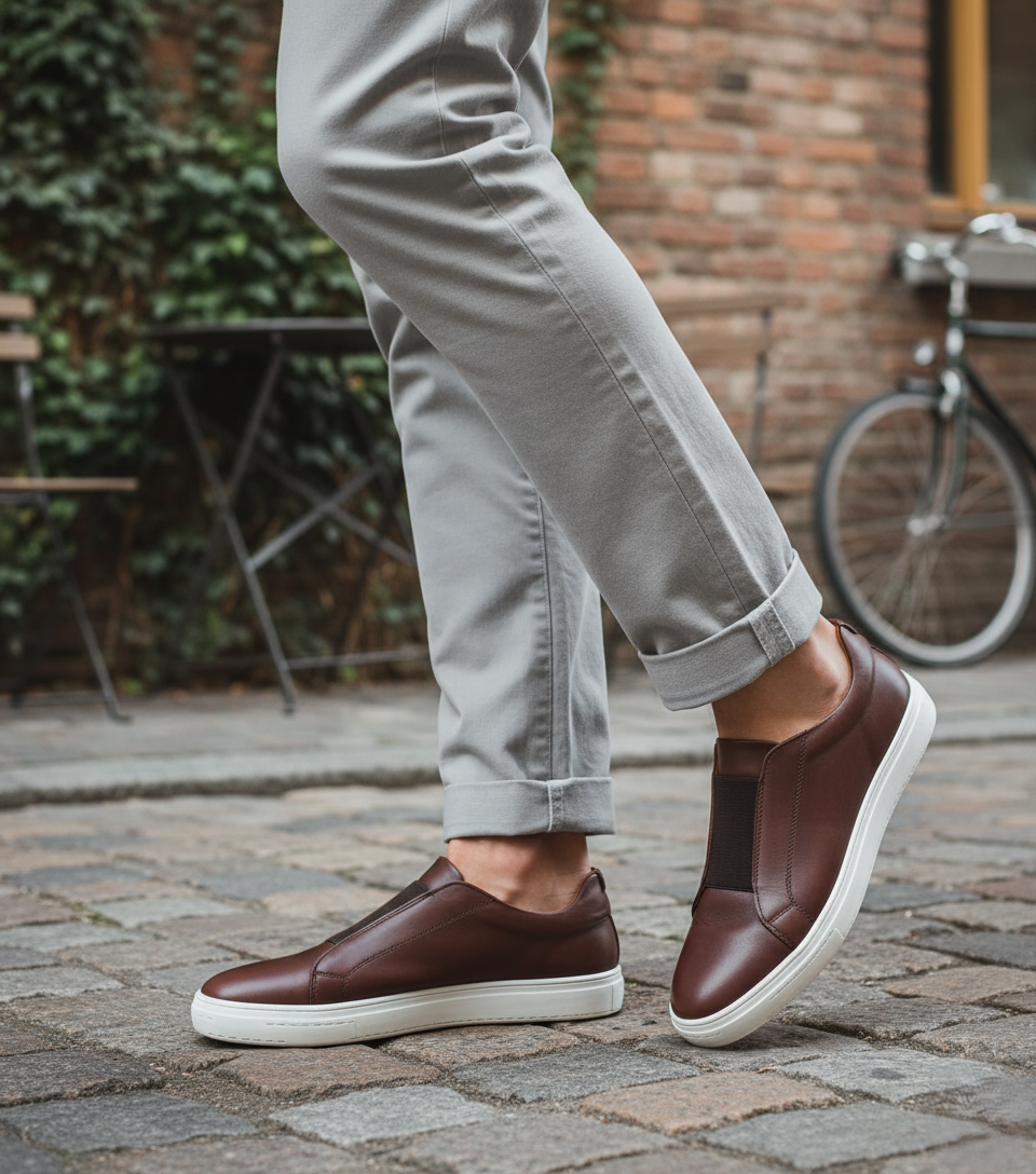 Tenis 011 Caballero Ternera Café Capuchino Suela TR