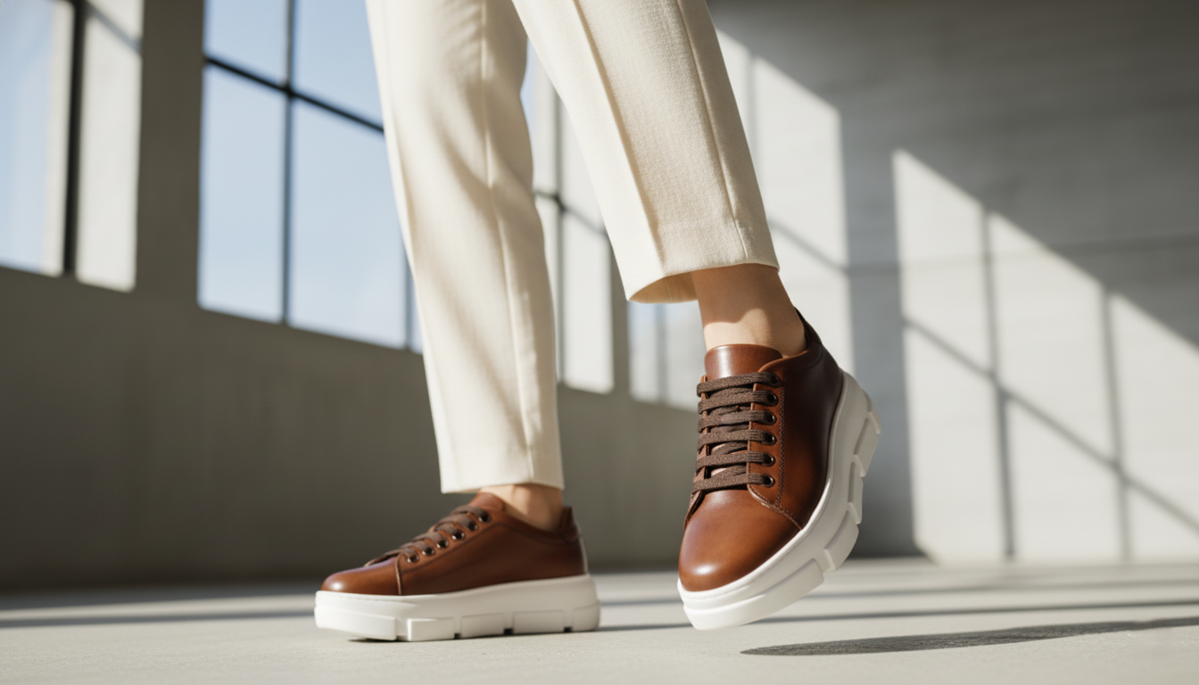 Tenis 05 Dama Becerro Cognac Suela TR