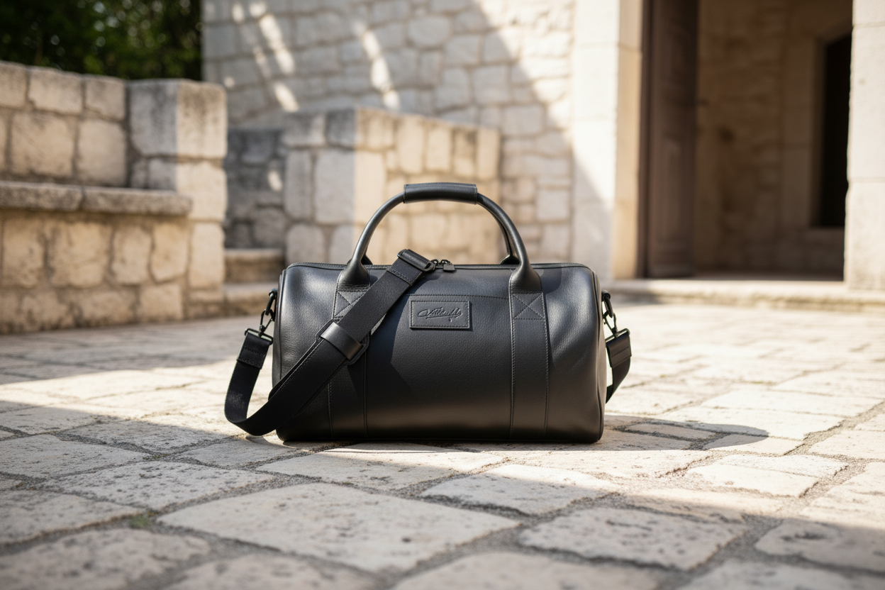 Duffel Bag / Maleta de Viaje Piel Res Premium Negra