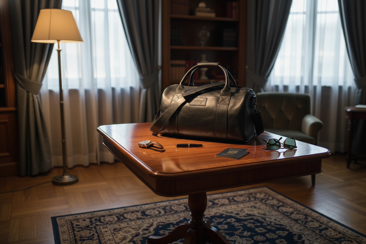 Duffel Bag / Maleta de Viaje Piel Res Premium Negra