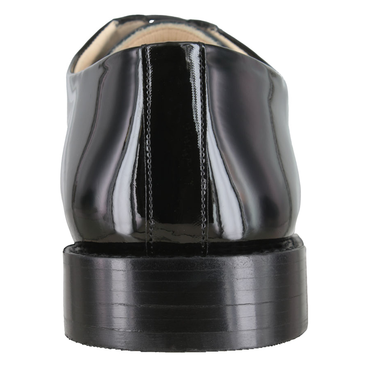 Zapato 1009 Caballero Charol Negro Suela Cuero