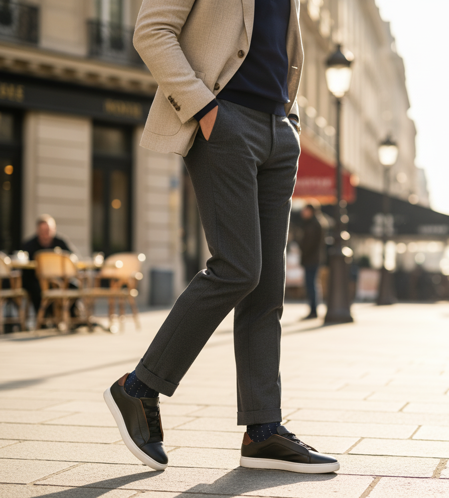 Tenis 024 Caballero Mestizo Grabado Negro/Capuchino Suela TR