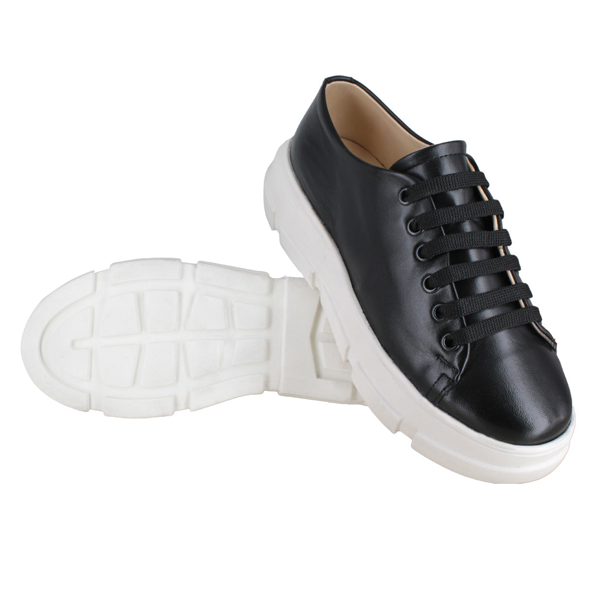 Tenis 06 Dama Mestizo Liso Negro Suela TR