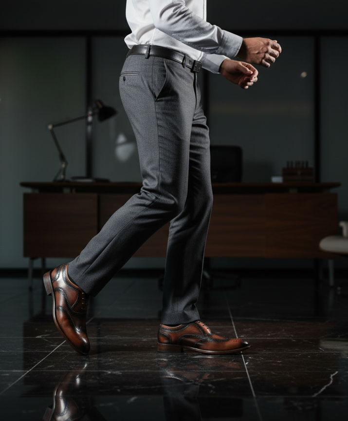 Zapato 1038 Caballero Becerro Café Capuchino Sombreado Suela Cuero XL