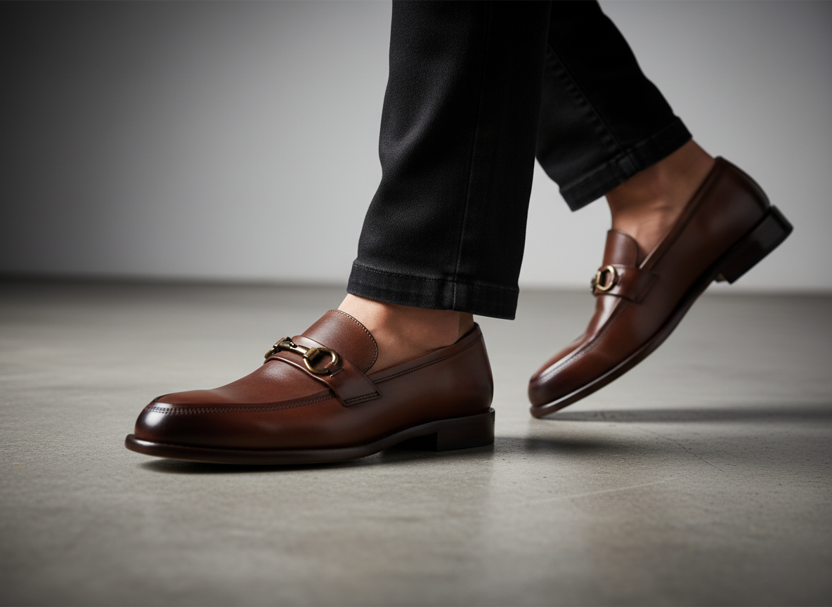 Zapato 1108 Caballero Becerro Café Capuchino Suela Cuero