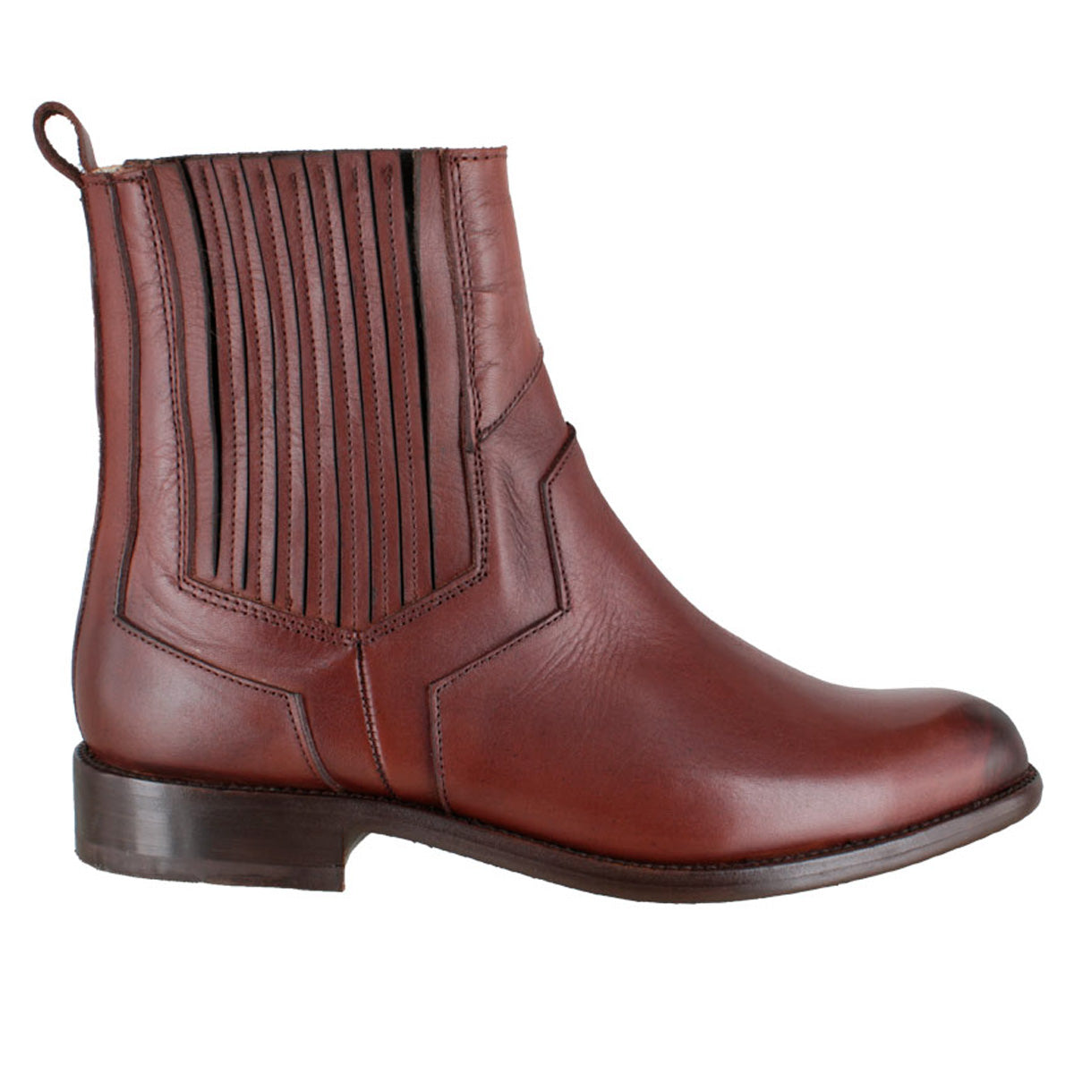 Bota 1025 Dama Becerro Café Capuchino Suela Cuero