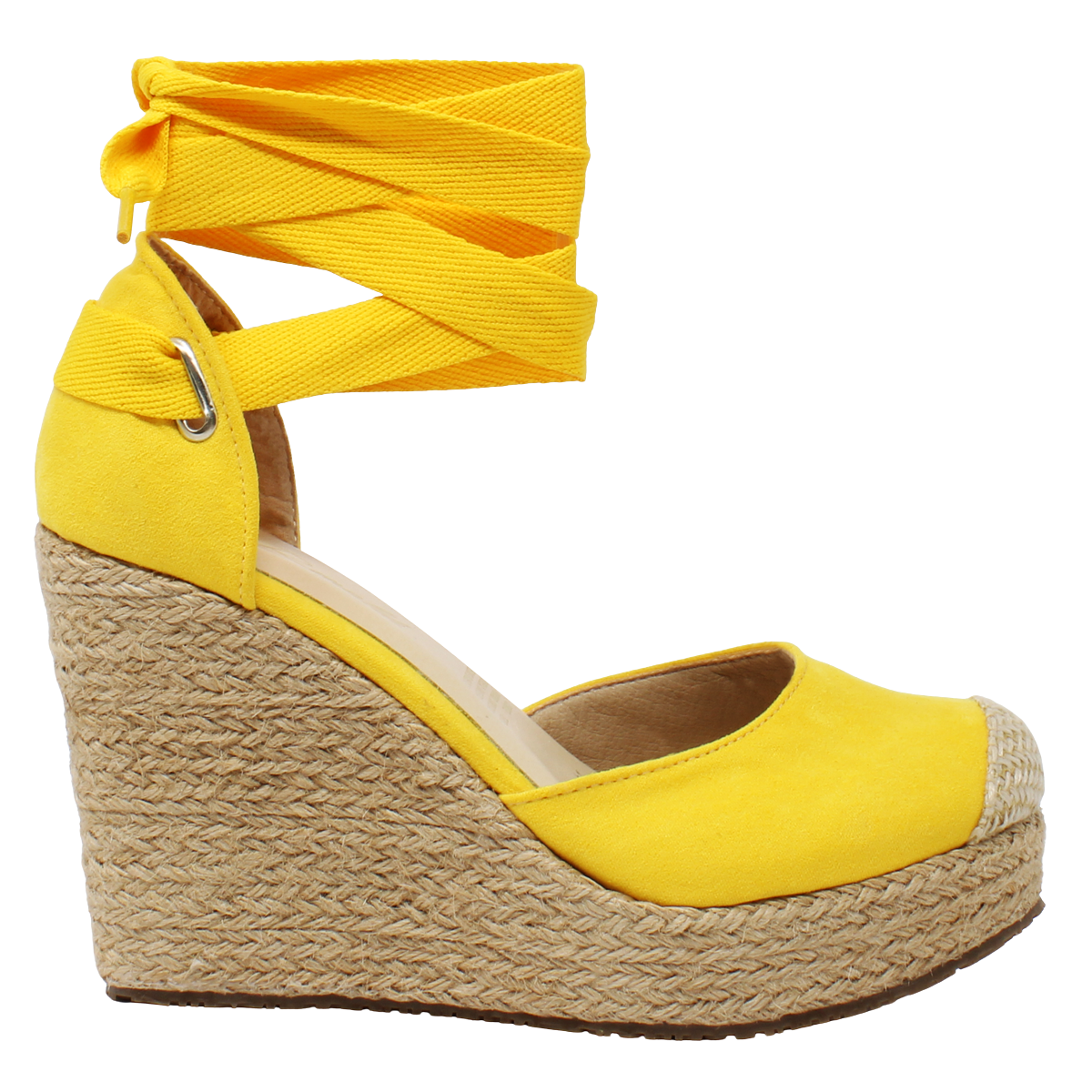 Alpargata 201 Dama Textil Amarillo Suela Sintetica Antiderrapante