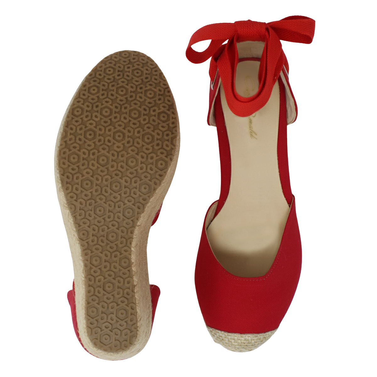 Alpargata 201 Dama Textil Rojo Suela Sintetica Antiderrapante