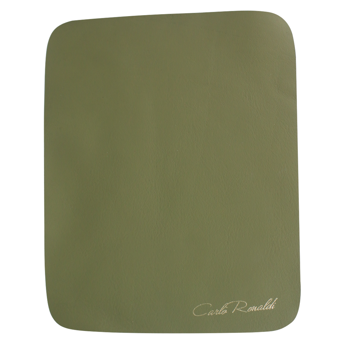 Mousepad Piel de Res Genuina Verde