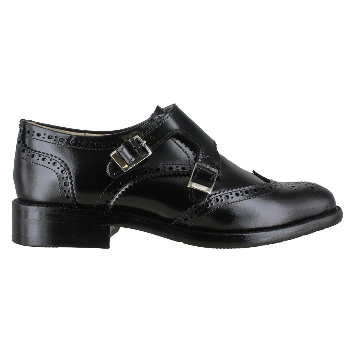 Zapato 1029 Dama Camaleón Negro Suela Cuero Injerto