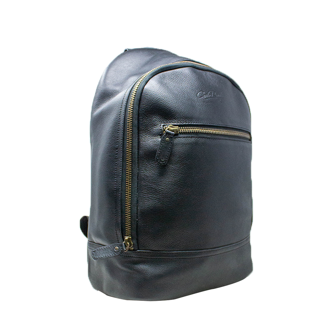 Backpack / Mochila Minimalista Piel Res Premium Negra