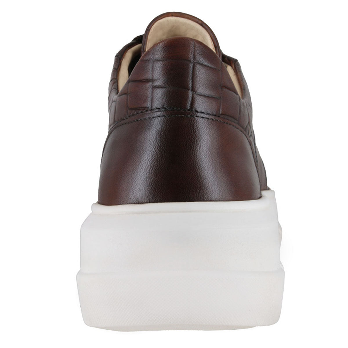 Tenis 011 Dama Becerro Cognac Grabado Cognac Suela TR