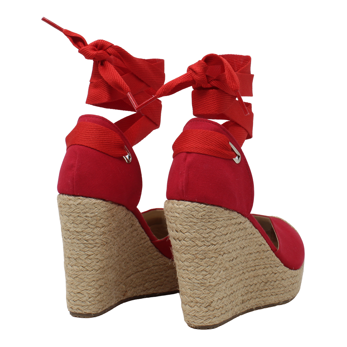 Alpargata 201 Dama Textil Rojo Suela Sintetica Antiderrapante
