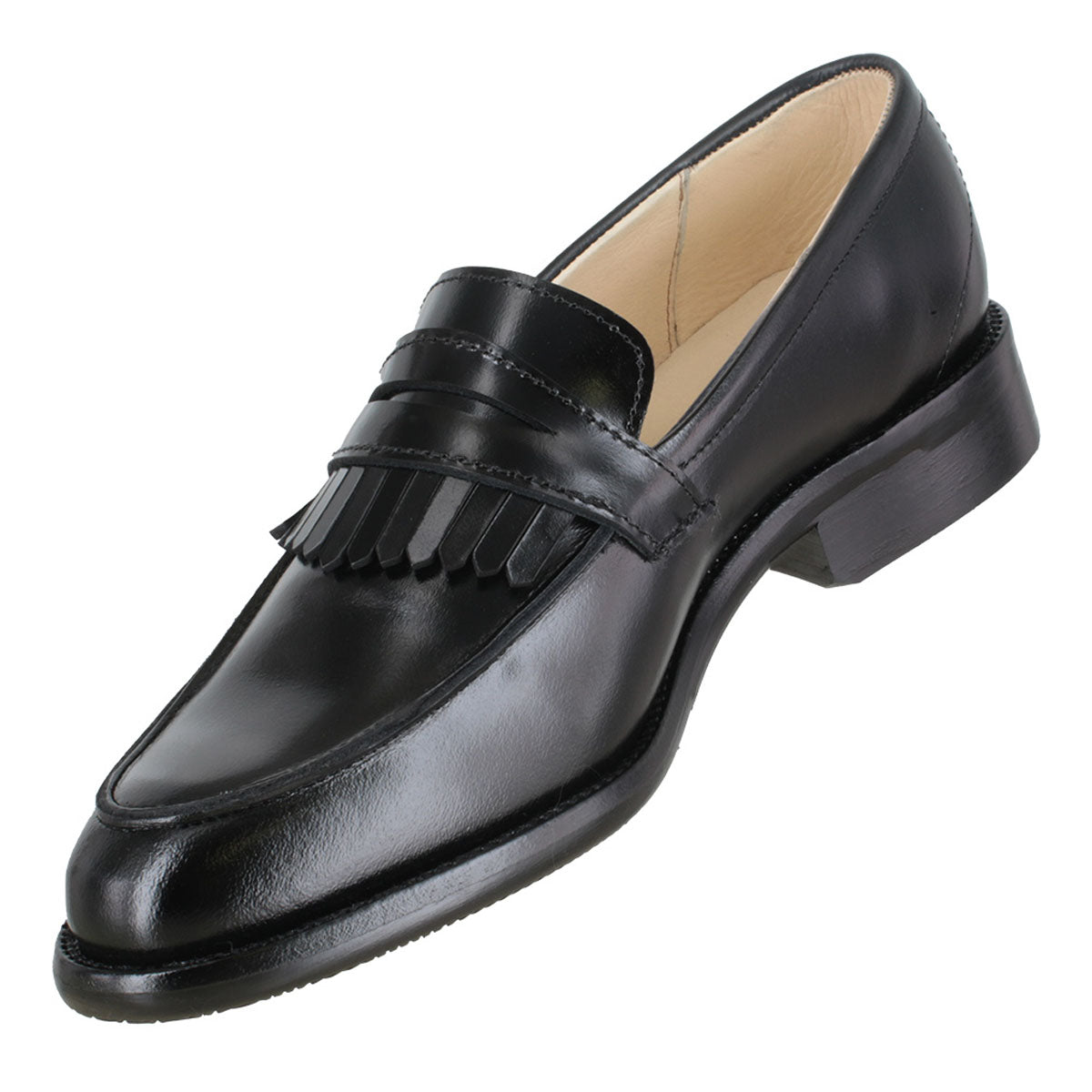 Zapato 1019 Dama Camaleón Negro Suela Cuero Injerto