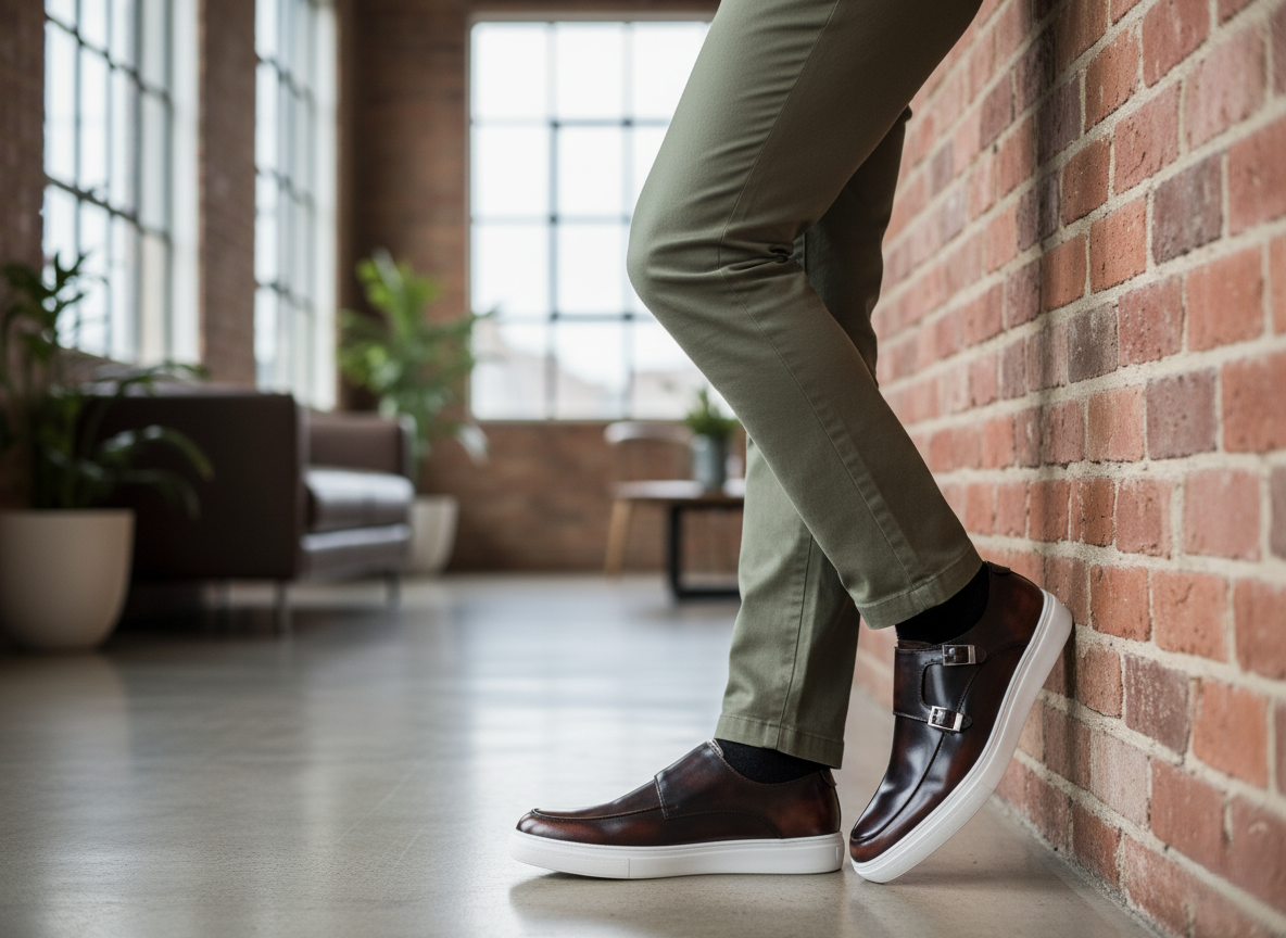 Zapato 8001 Caballero Camaleón Café Suela TR