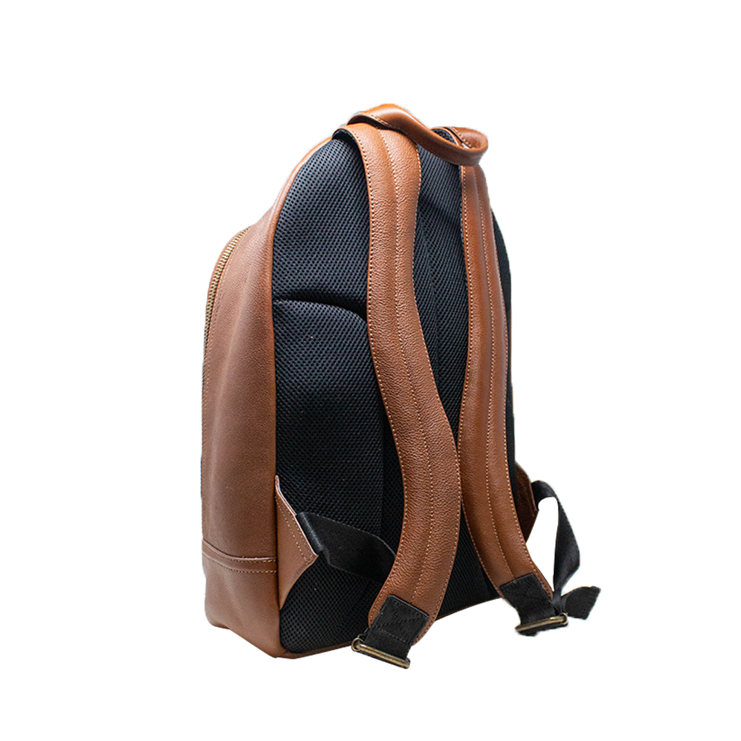 Backpack / Mochila Minimalista Piel Res Premium Café