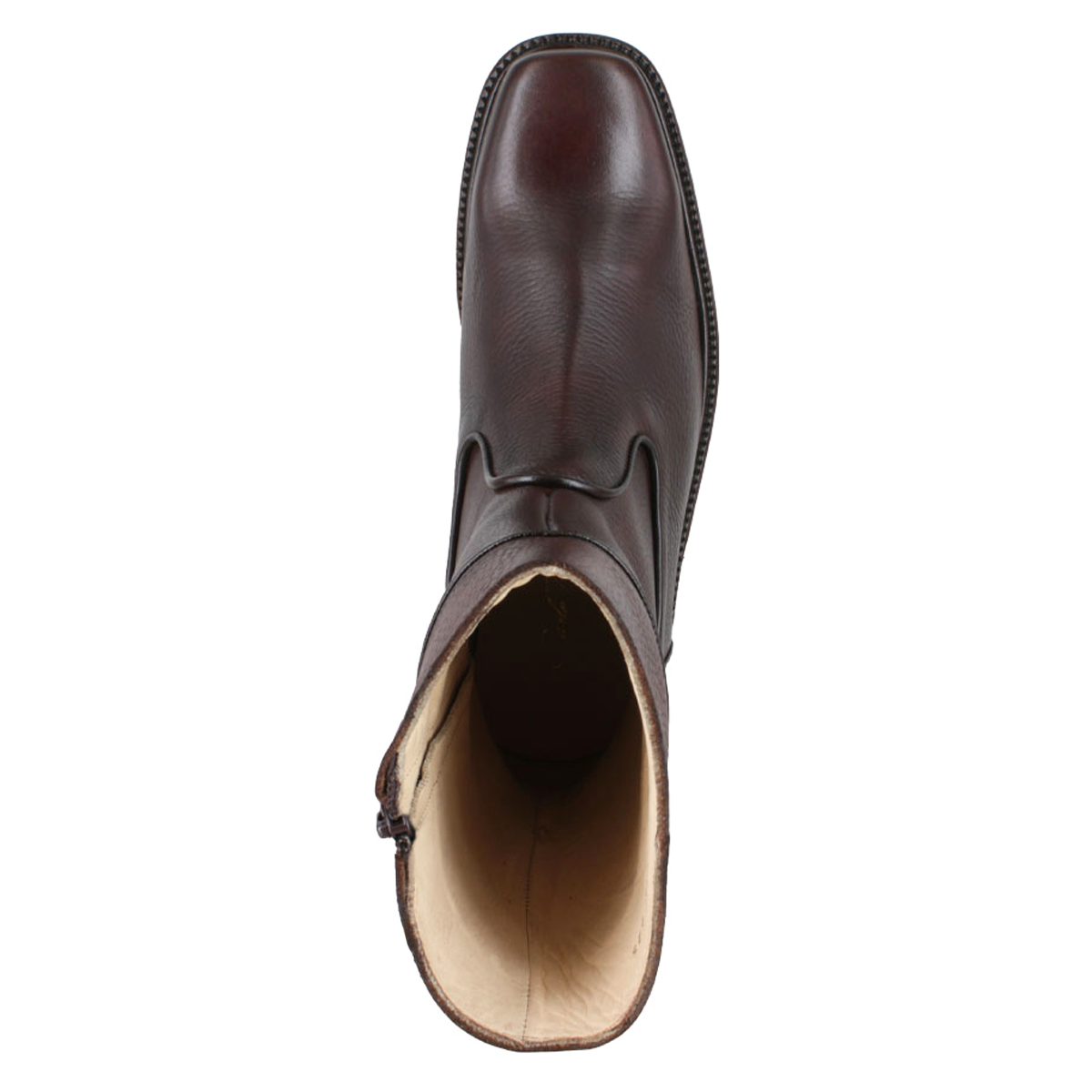 Bota 1614 Caballero Becerro Grabado Cognac Suela Cuero