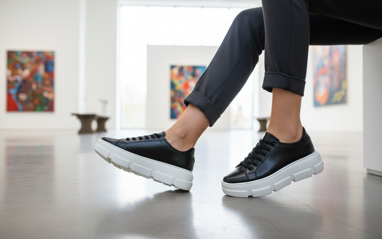 Tenis 02 Dama Camaleón Negro Suela TR