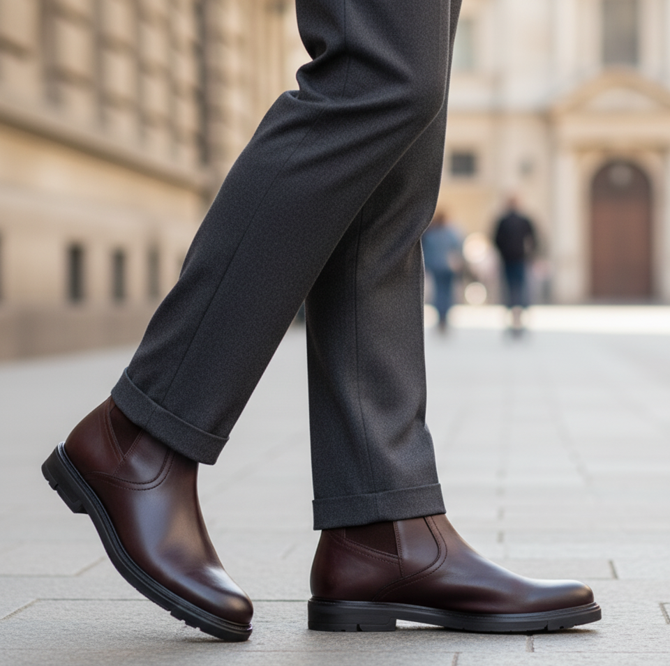 Bota 8011 Caballero Becerro Café Bordeux Suela TR