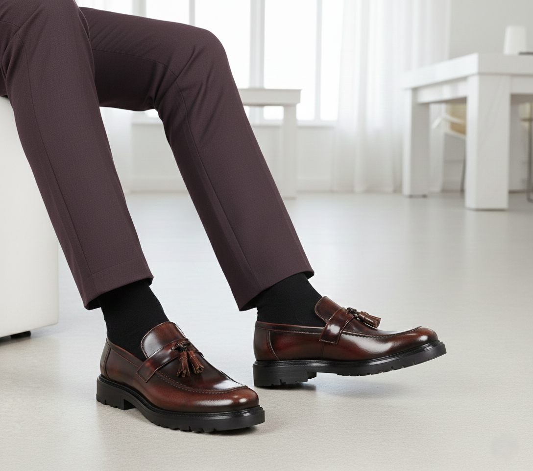 Zapato 8013 Caballero Camaleón Café Suela TR