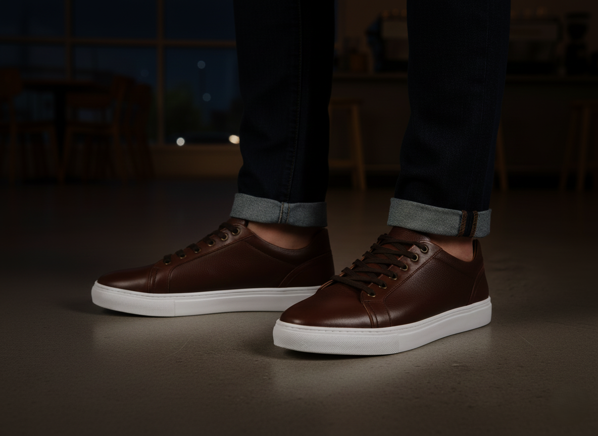 Tenis 02 Caballero Mestizo Liso Tabaco/Manta Mosto Suela TR