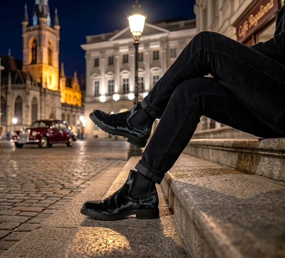 Bota 8005 Caballero Hunting Negro con Efectos Suela TR