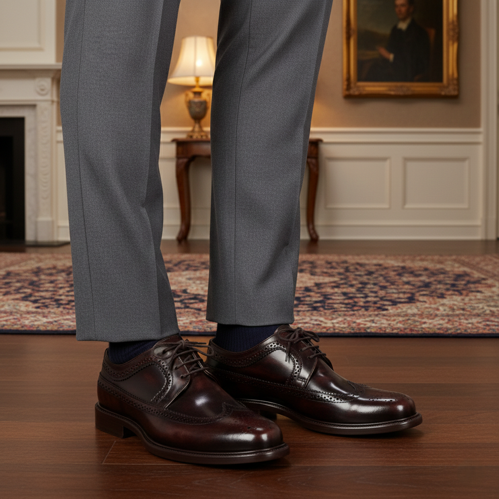 Zapato 2103 Caballero Camaleón Café Suela Cuero