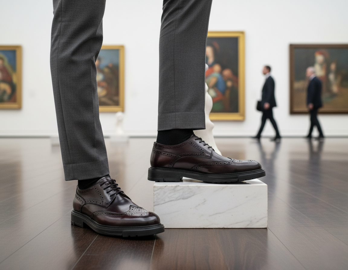 Zapato 8026 Caballero Camaleón Vino Suela TR