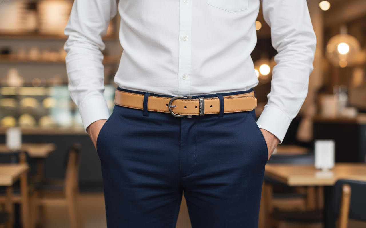 Cinturón 09 Caballero Becerro Miel