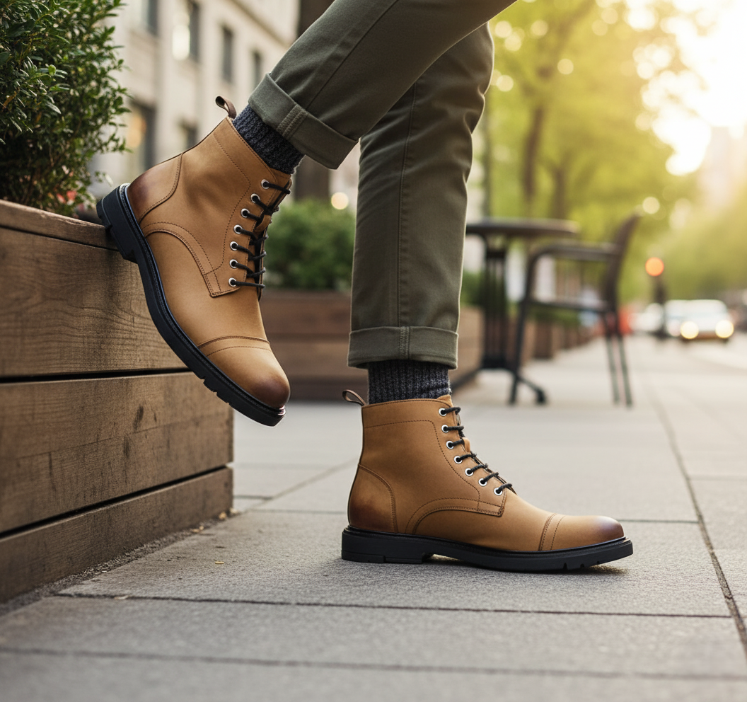 Bota 8007 Caballero Crazy Camello Suela TR