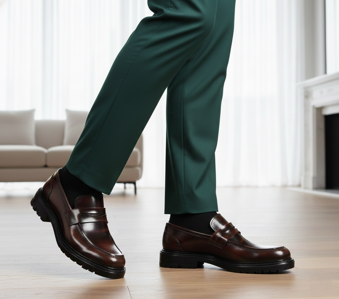 Zapato 8009 Caballero Camaleón Café Suela TR