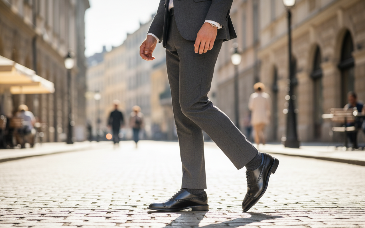 Zapato 1209 Caballero Camaleón Negro Suela Cuero