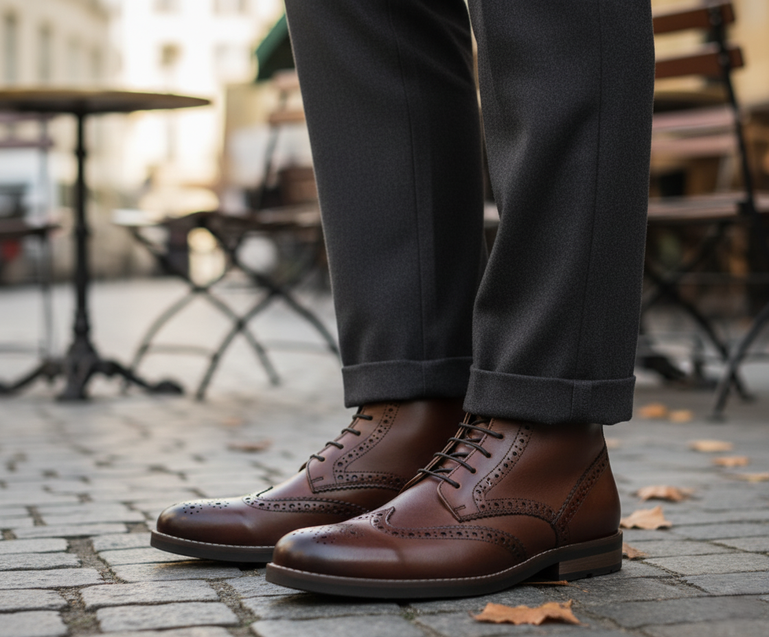 Bota 8022 Caballero Becerro Café Capuchino Suela TR