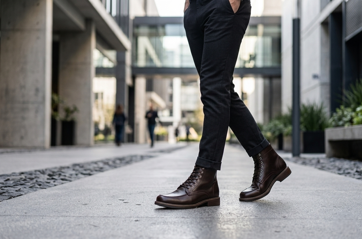 Bota 1670 Caballero Ternera Café Suela Poliuretano