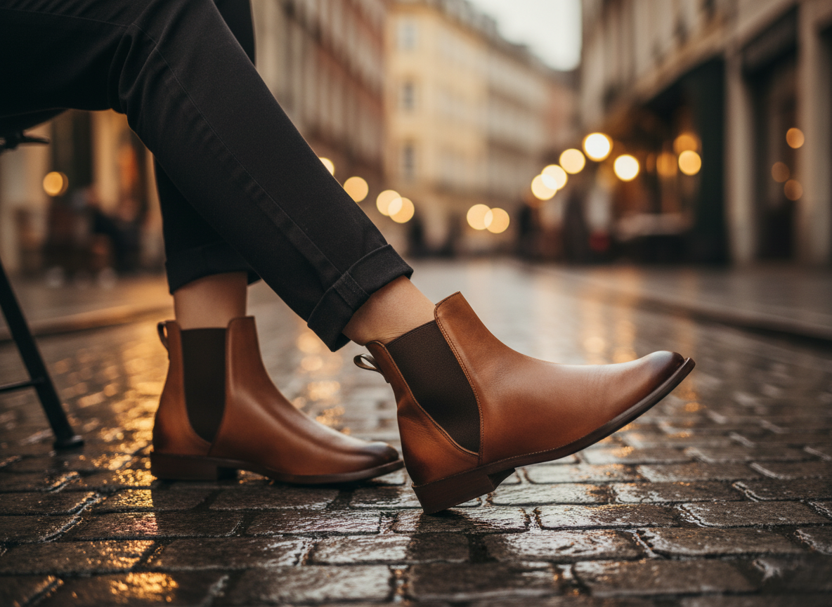 Bota 1007 Dama Becerro Café Brown Suela Cuero