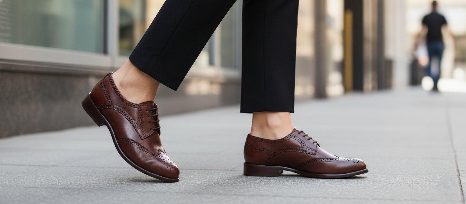 Zapato 1010 Dama Mestizo Liso Capuchino Suela Cuero